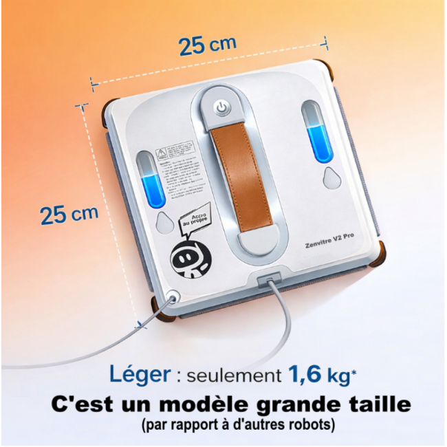 Robot Lave Vitre "ZenVITRE V2 PRO" + 2...
