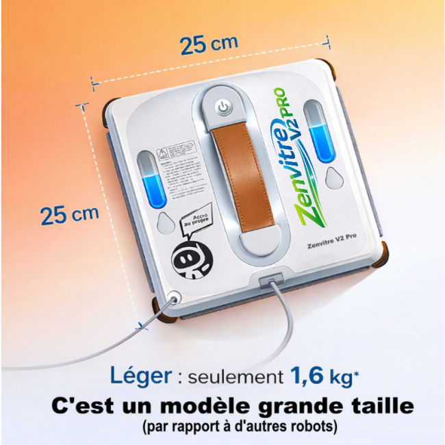 Robot Lave Vitre "ZenVITRE V2 PRO" + 2...